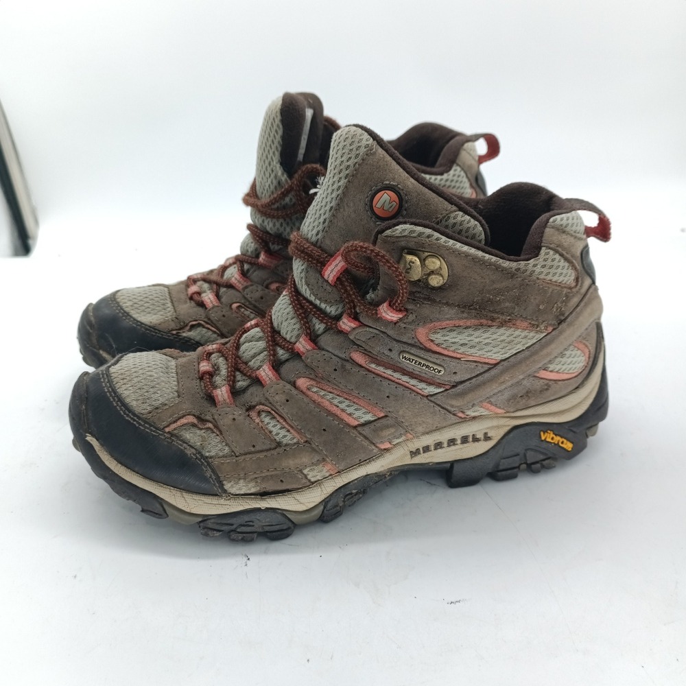 Merrell Moab 2 Mid Waterproof Hiking Boots Womens 9 Brown J06058 s16